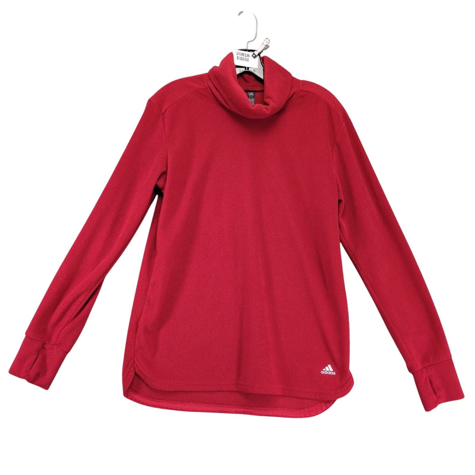 Adidas Adidas Golf Red Fleece Pullover Women's M Cowl Neck Long Slv Size M / US 6-8 / IT 42-44 - 1 Thumbnail