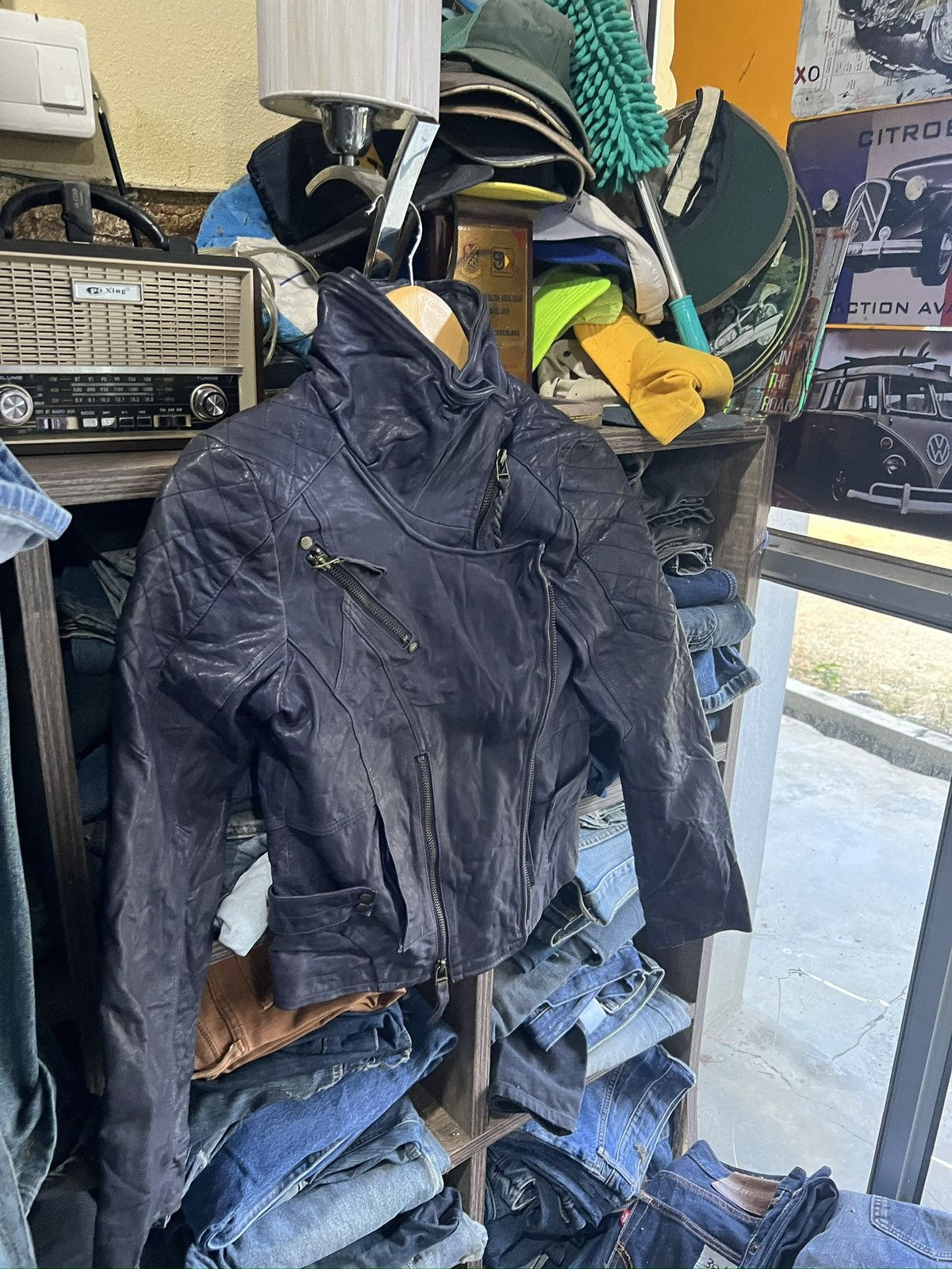 Other 🔥Borsalini Italy Leather Zipper Jacket Size XS / US 0-2 / IT 36-38 - 3 Thumbnail