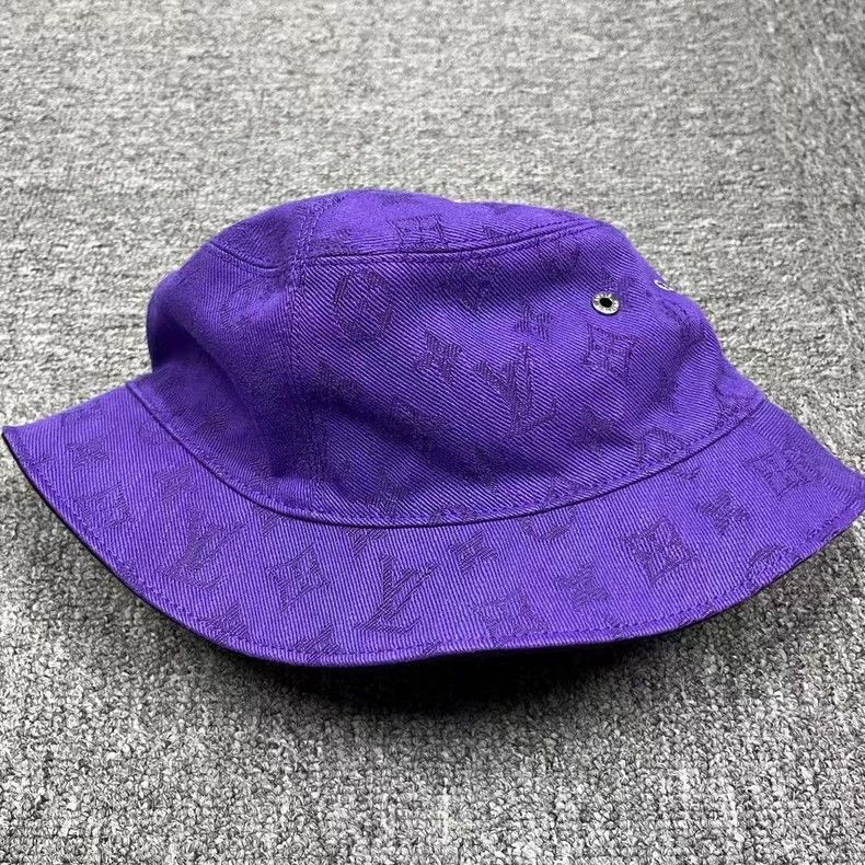 Louis Vuitton Louis Vuitton Black and purple double-faced fisherman's ha Size ONE SIZE - 4 Thumbnail