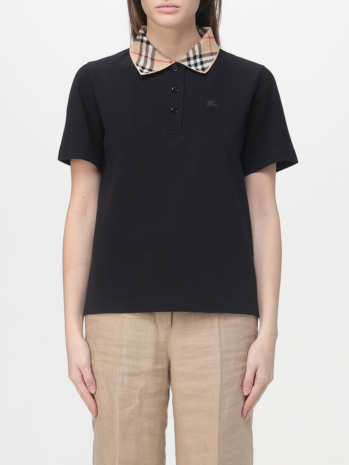 Burberry Burberry Polo Shirt Woman Black Size S / US 4 / IT 40 - 1 Thumbnail