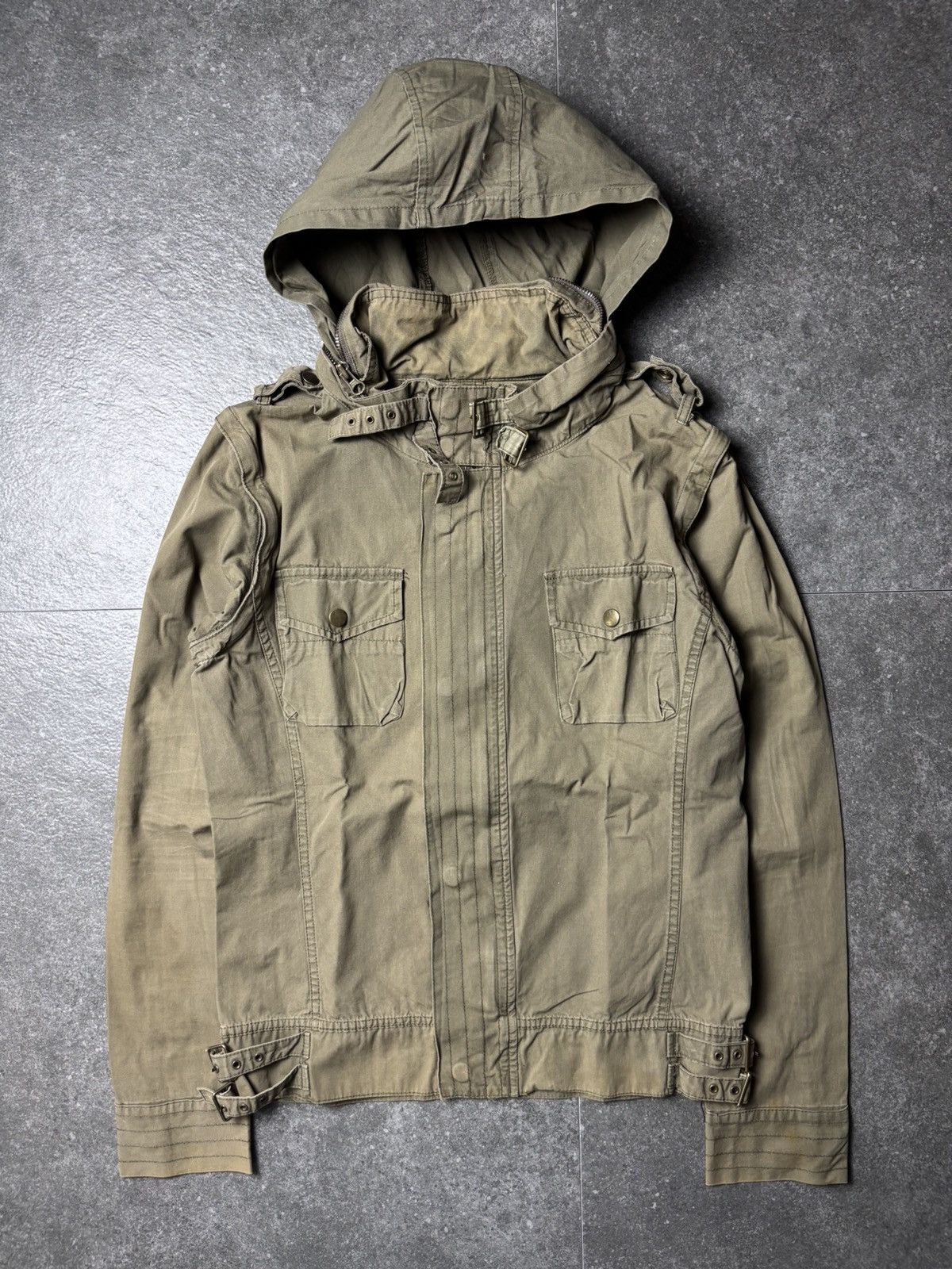 ジャケット・アウター 00s PPFM black wool military jacket Y2K 00s