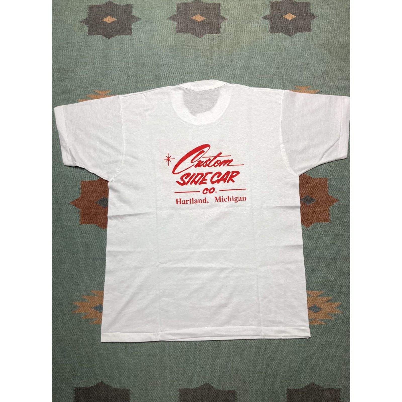 Vintage VINTAGE 90s T-SHIRT Michigan Ride by Side Sidecar Motorcycle Shop White L Mens 90s NOS Large Shirt Size US L / EU 52-54 / 3 - 7 Thumbnail