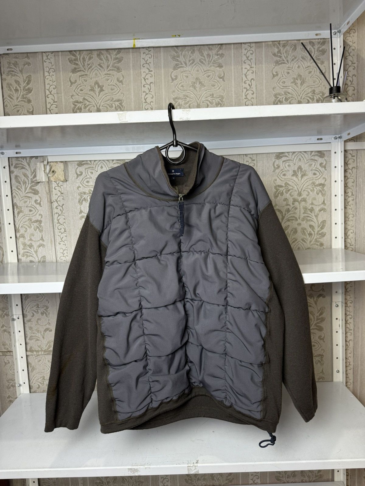 Ermenegildo Zegna Mens Ermenegildo Zegna Hybrid 1/4 zip fleece Size US L / EU 52-54 / 3 - 22 Thumbnail