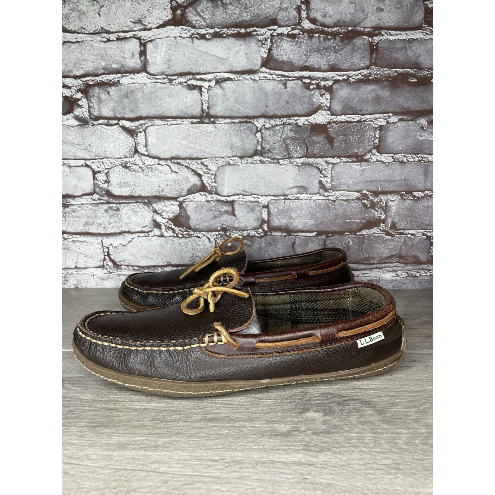L.L. Bean L.L. Bean Pebble Brown Leather Moccasin Slip On Loafers Shoe Size US 10 / EU 43 - 17 Thumbnail