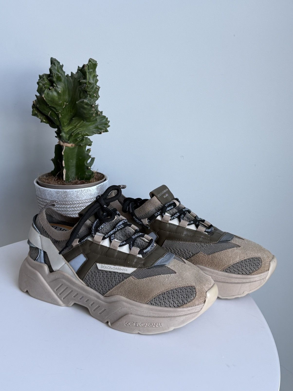 Dolce & Gabbana Dolce & Gabbana Daymaster Beige sneakers Suede Size US 10.5 / EU 43-44 - 5 Thumbnail