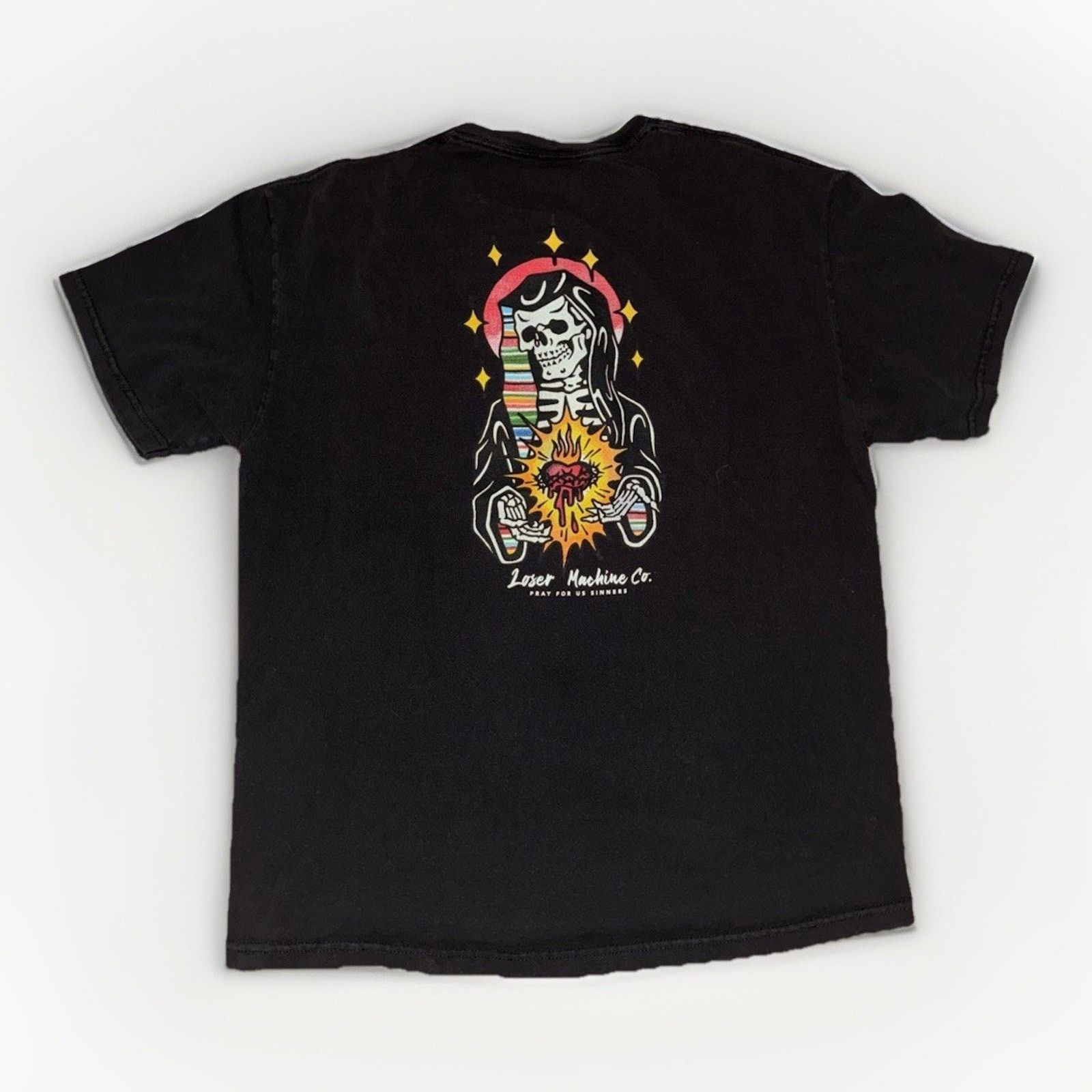 Loser Machine Company × Vintage Loser Machine Graphic T-Shirt Black XL 22x28 Size US XL / EU 56 / 4 - 1 Thumbnail