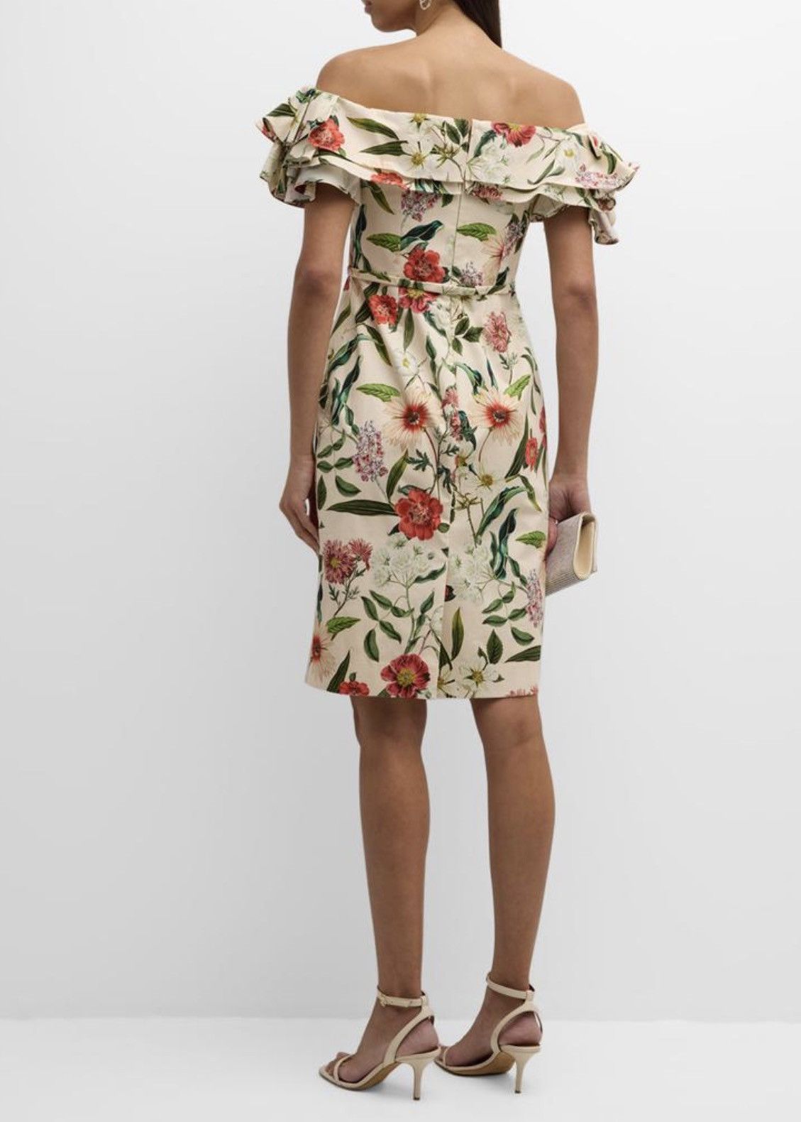 Other Teri Jon Floral Off-the-Shoulder Sheath Dress size 4 Size S / US 4 / IT 40 - 4 Thumbnail