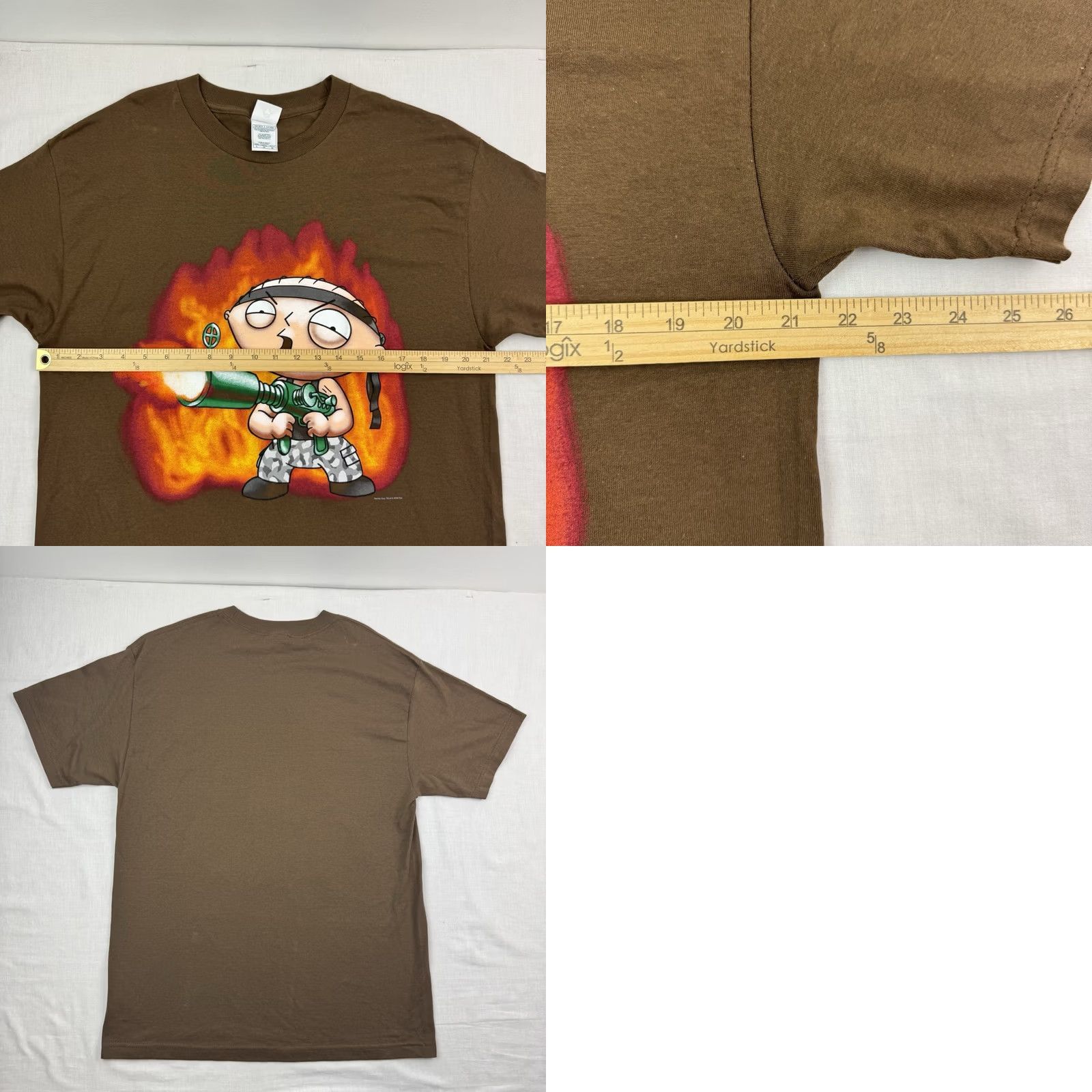 Vintage VINTAGE Stewie Family Guy T Shirt Adult Large Brown Cotton Crew Neck Short Sleeve Alstyle 90s Y2K Fox Mens Size US L / EU 52-54 / 3 - 8 Thumbnail