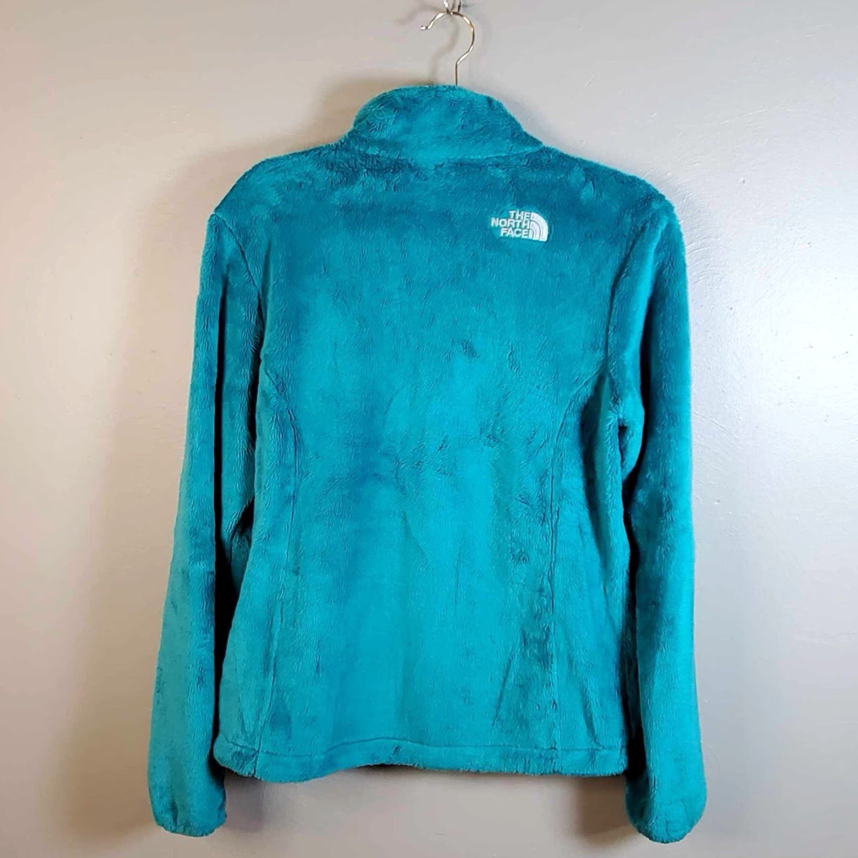 The North Face North Face Jacket Womens Small Teal Green Fuzzy Fleece Full Zip Mock Neck S Size S / US 4 / IT 40 - 4 Thumbnail