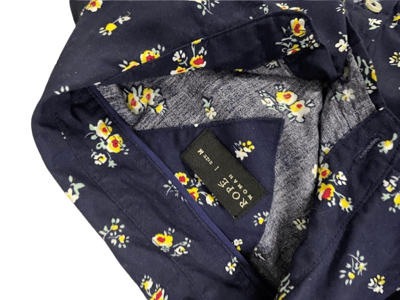 Kenny Flowers Robe Navy Blue Floral Button-Up Shirt — Women’s — Used Size M / US 6-8 / IT 42-44 - 2 Thumbnail