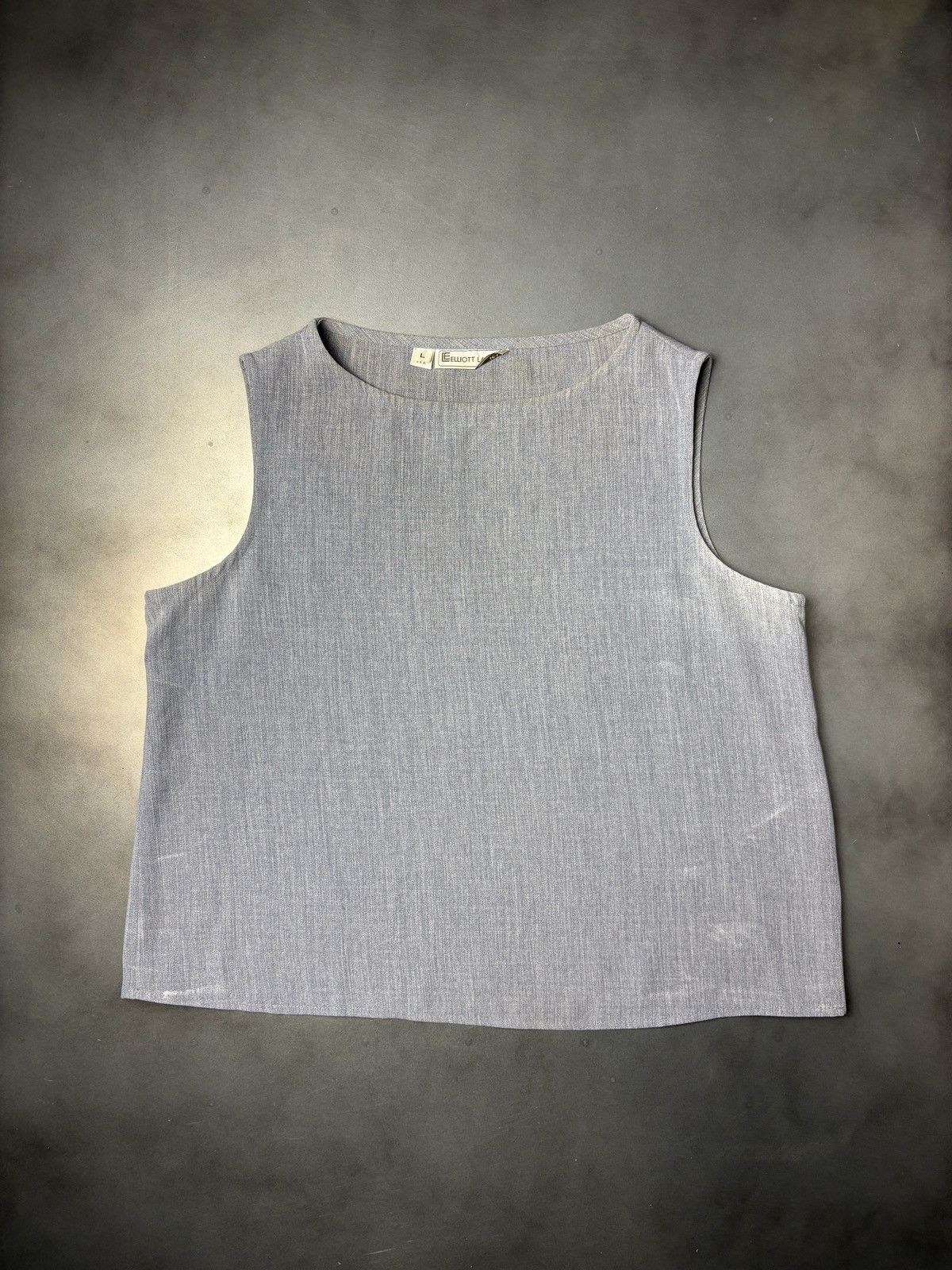 Vintage 1980s Vintage Sleeveless Blouse Shirt Short Crop Made in USA Size L / US 10 / IT 46 - 1 Thumbnail