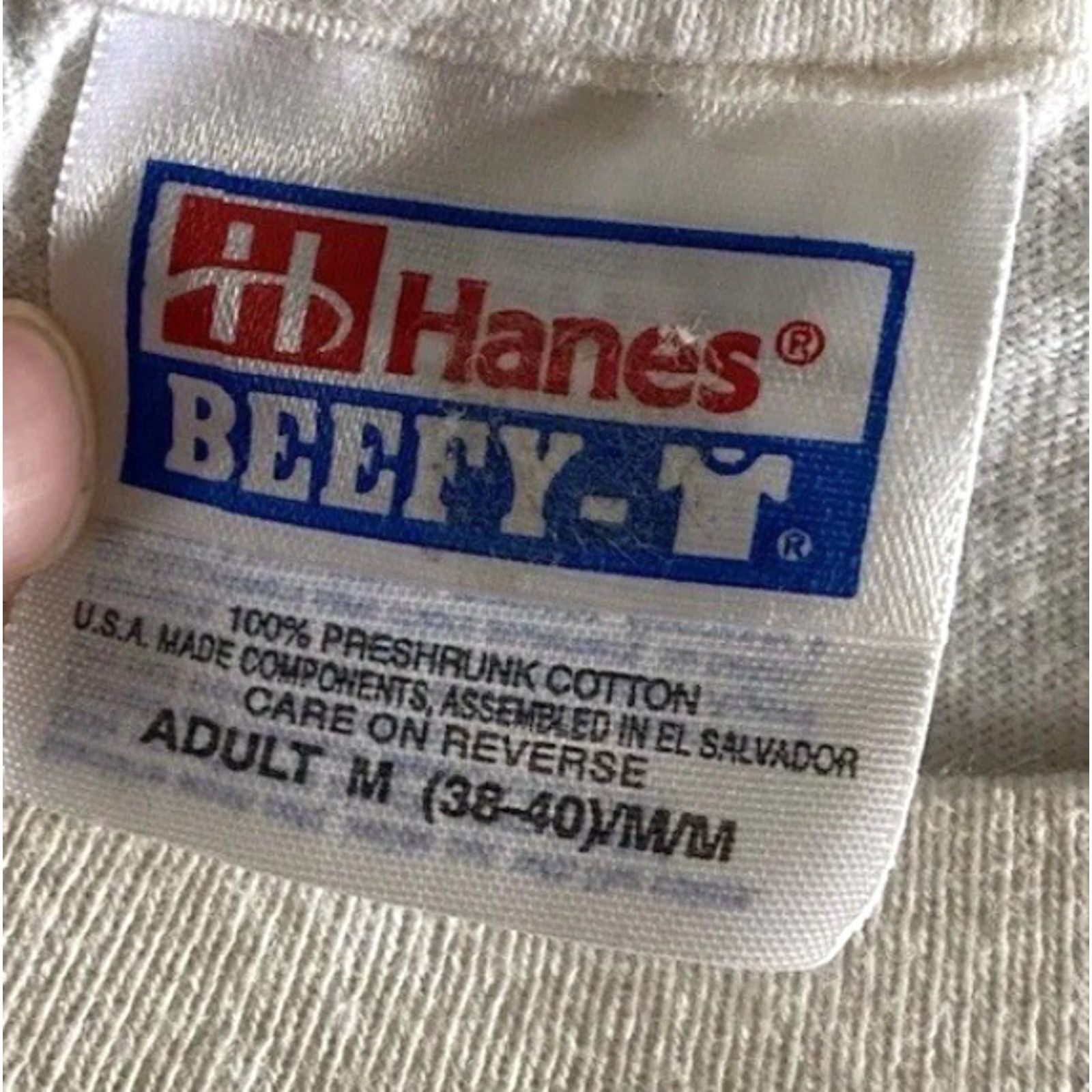Hanes VINTAGE Hanes Beefy-T T-Shirt Men’s Adult M 38-40 On My Honor Boy Scouts White 90s Classic USA Outdoor Mens Size US M / EU 48-50 / 2 - 3 Thumbnail