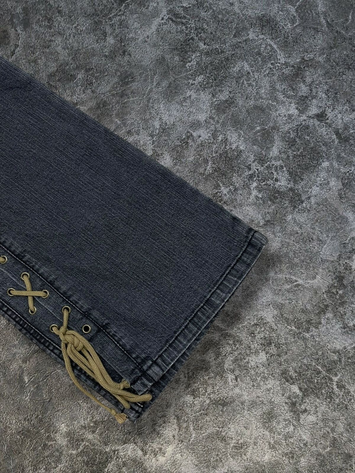Designer × Japanese Brand × Vintage Vintage Japan Designer 90’s Smile Land Lace Flared Denim Size US 32 / EU 48 - 3 Thumbnail