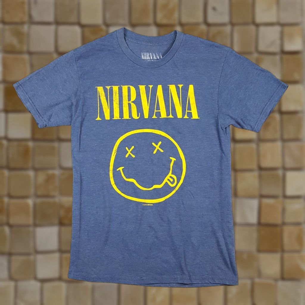 Logo 7 Vintage Nirvana T-Shirt Men XS Retro Grunge Band Smiley Face Logo 90s Kurt Cobain Y2K Size US XS / EU 42 / 0 - 1 Thumbnail