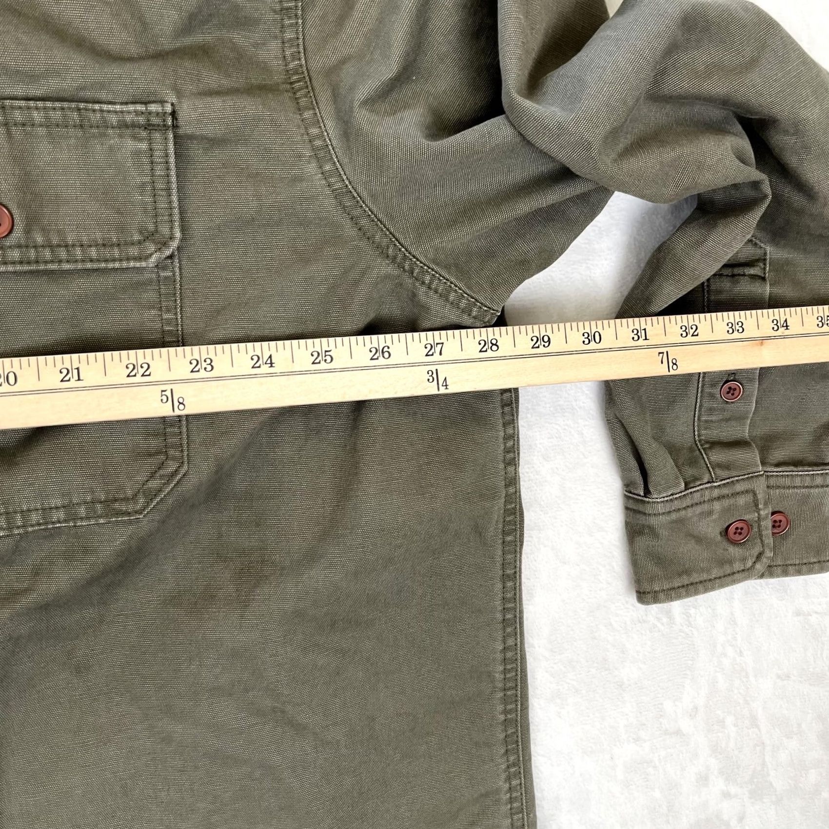 Vintage Ridgecut Mens Long Sleeve Button Front Work Shirt 3XL Green Solid Size US XXL / EU 58 / 5 - 5 Thumbnail