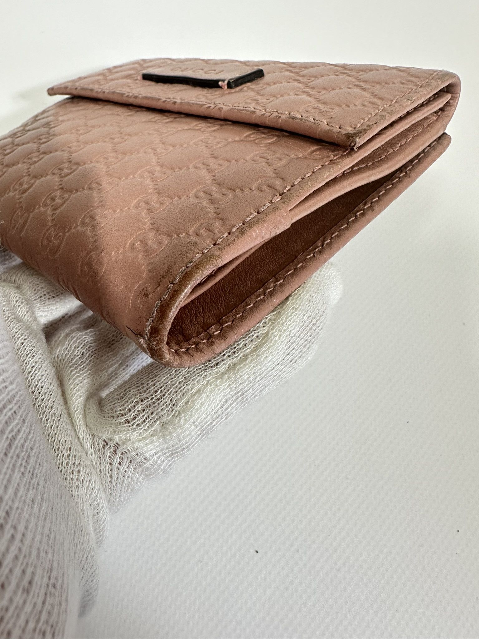 Gucci Gucci Wallet Pink Guccissima Leather Monogram Size ONE SIZE - 9 Thumbnail