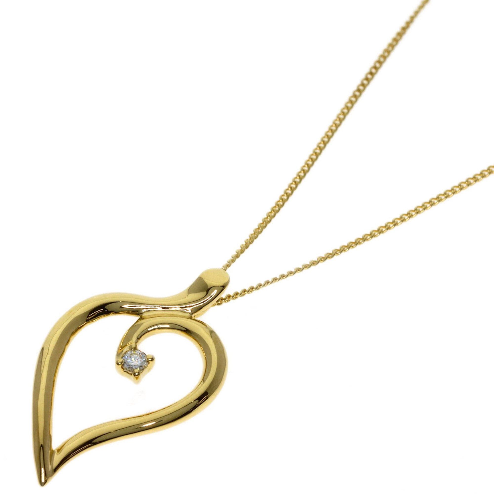 Tiffany & Co. Tiffany & Co. Leaf Heart Diamond Necklace, 18K Yellow Gold, Women's. Size ONE SIZE - 1 Thumbnail