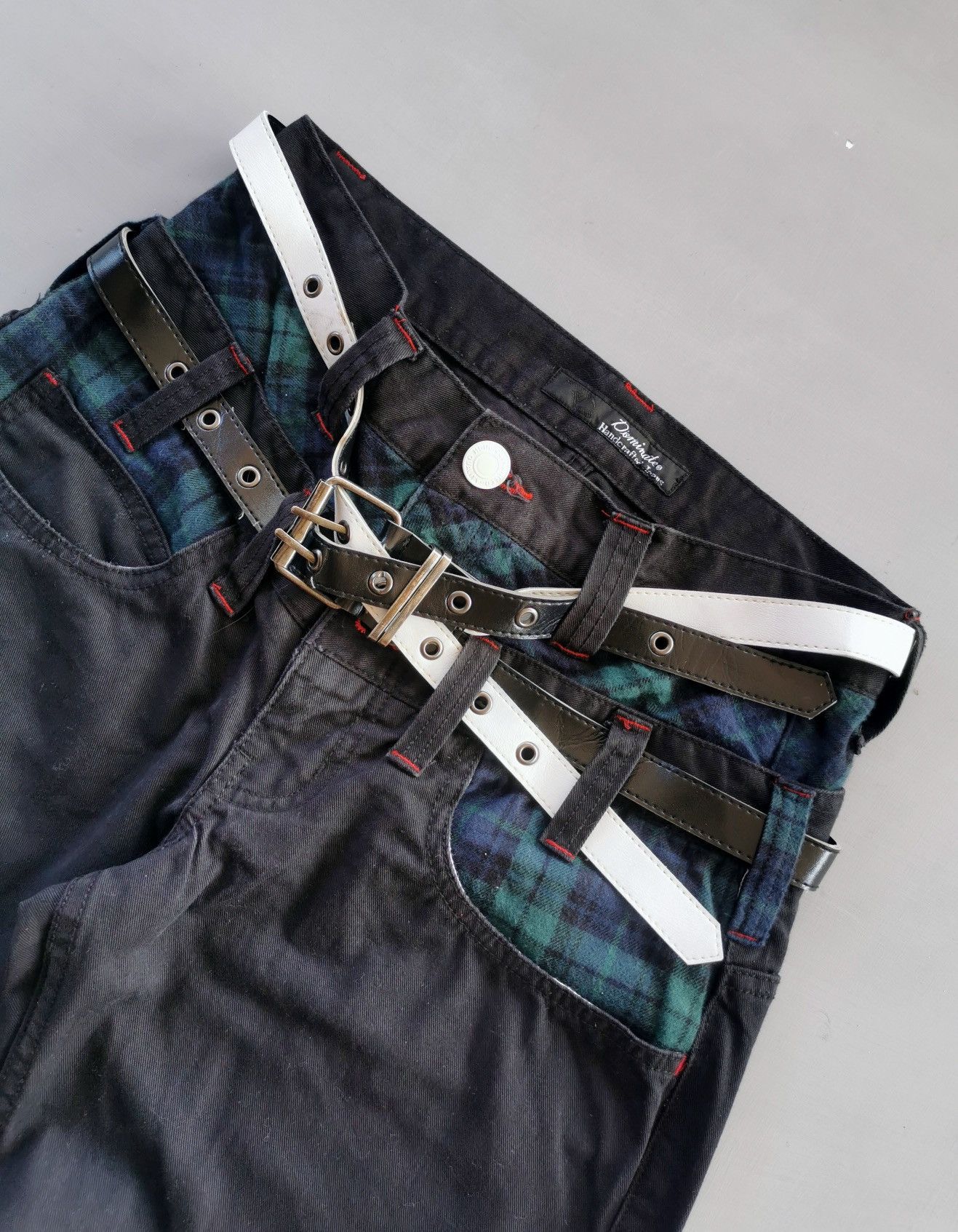 Le Grande Bleu (L.G.B.) Dominate Belt Double Waist Denim Jeans Size US 28 / EU 44 - 1 Thumbnail