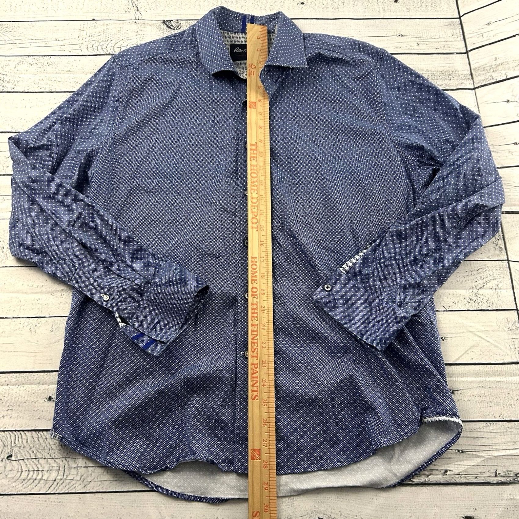 Robert Graham Robert Graham Button-Up Shirt Polka Dot Long Sleeve Blue XL Mens Size US XL / EU 56 / 4 - 4 Thumbnail