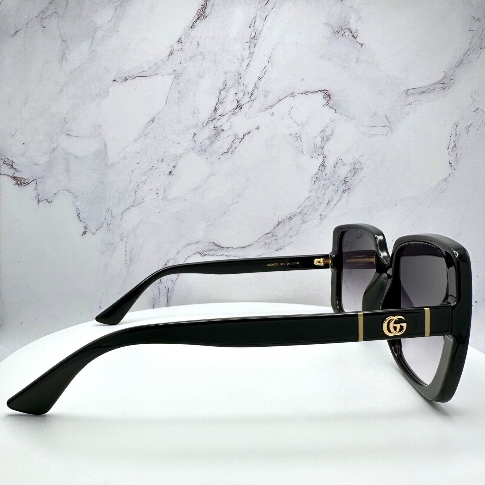 New Gucci Sunglasses Black Square