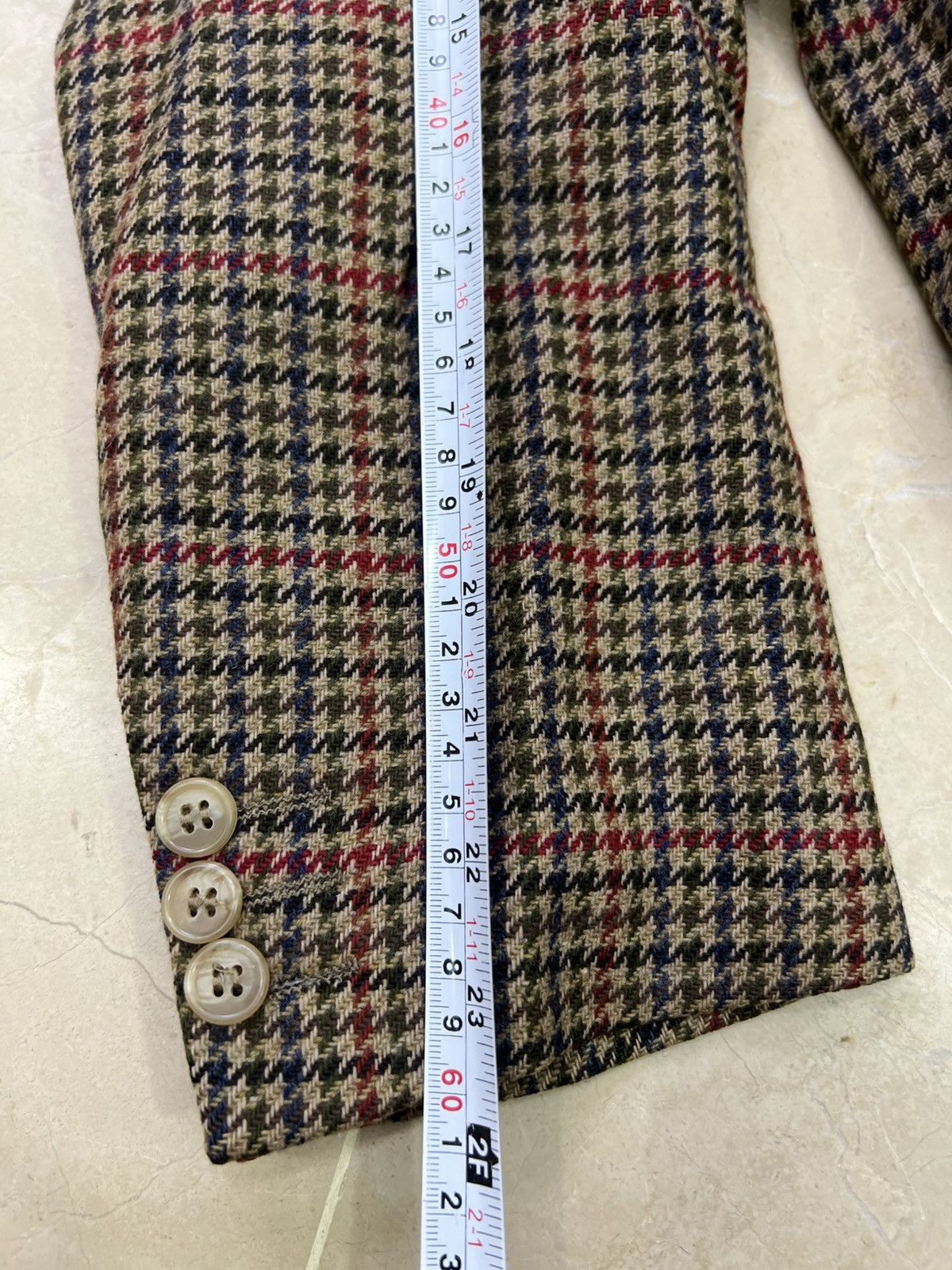Other Vintage British Pure New Wool Houndstooth Tweed Blazer Size 50R - 11 Thumbnail