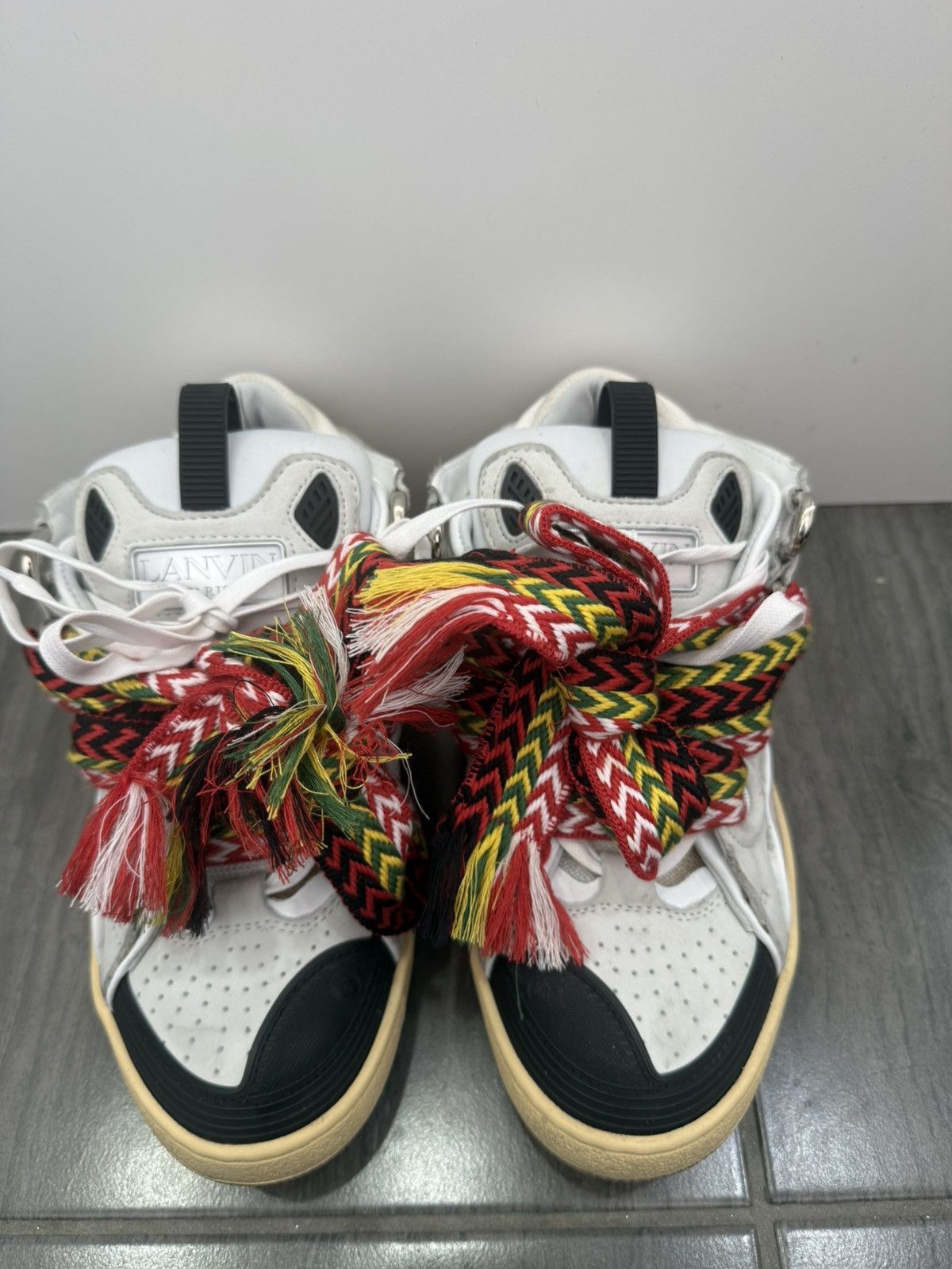 Lanvin Lanvin leather curb sneakers Size US 8 / IT 38 - 1 Thumbnail