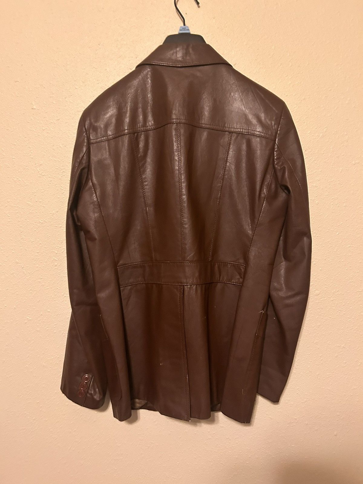 Vintage Mens vintage brown leather jacket Size US L / EU 52-54 / 3 - 2 Thumbnail