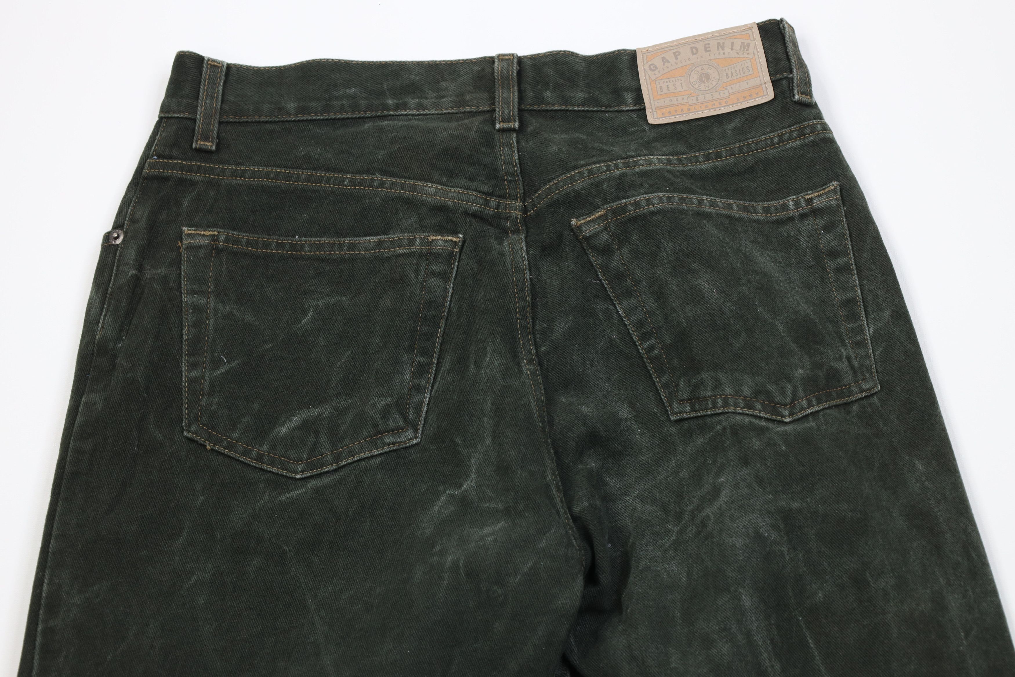 Gap Vintage 90s Gap Baggy Loose Fit Denim Jeans Green Cotton Size US 30 / EU 46 - 10 Thumbnail