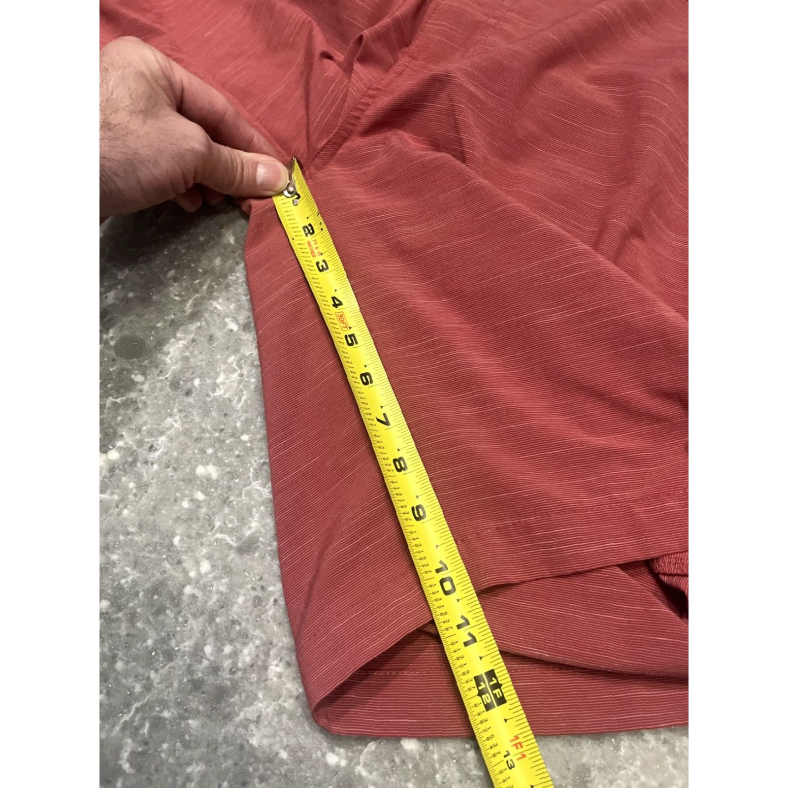 TravisMathew Travis Mathew Golf Shorts Mens 38 Red Chino 9" Inseam Lightweight Stretch Pockets Casual Travel Regular Front Flat Solid Size US 38 / EU 54 - 5 Thumbnail