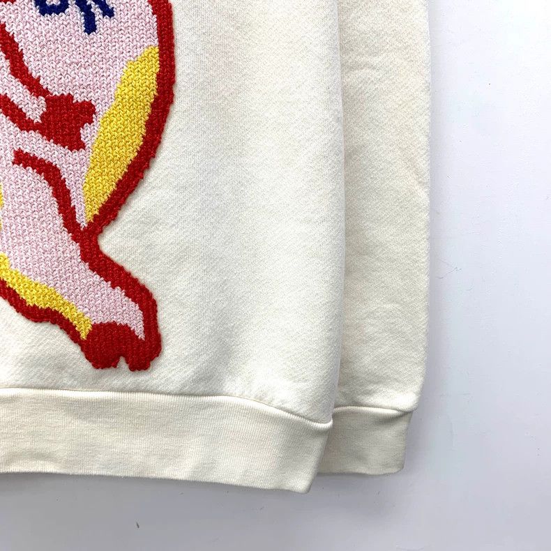 Gucci Gucci Beige piglet embroidered letter glossy cotton round-n Size US XS / EU 42 / 0 - 4 Thumbnail