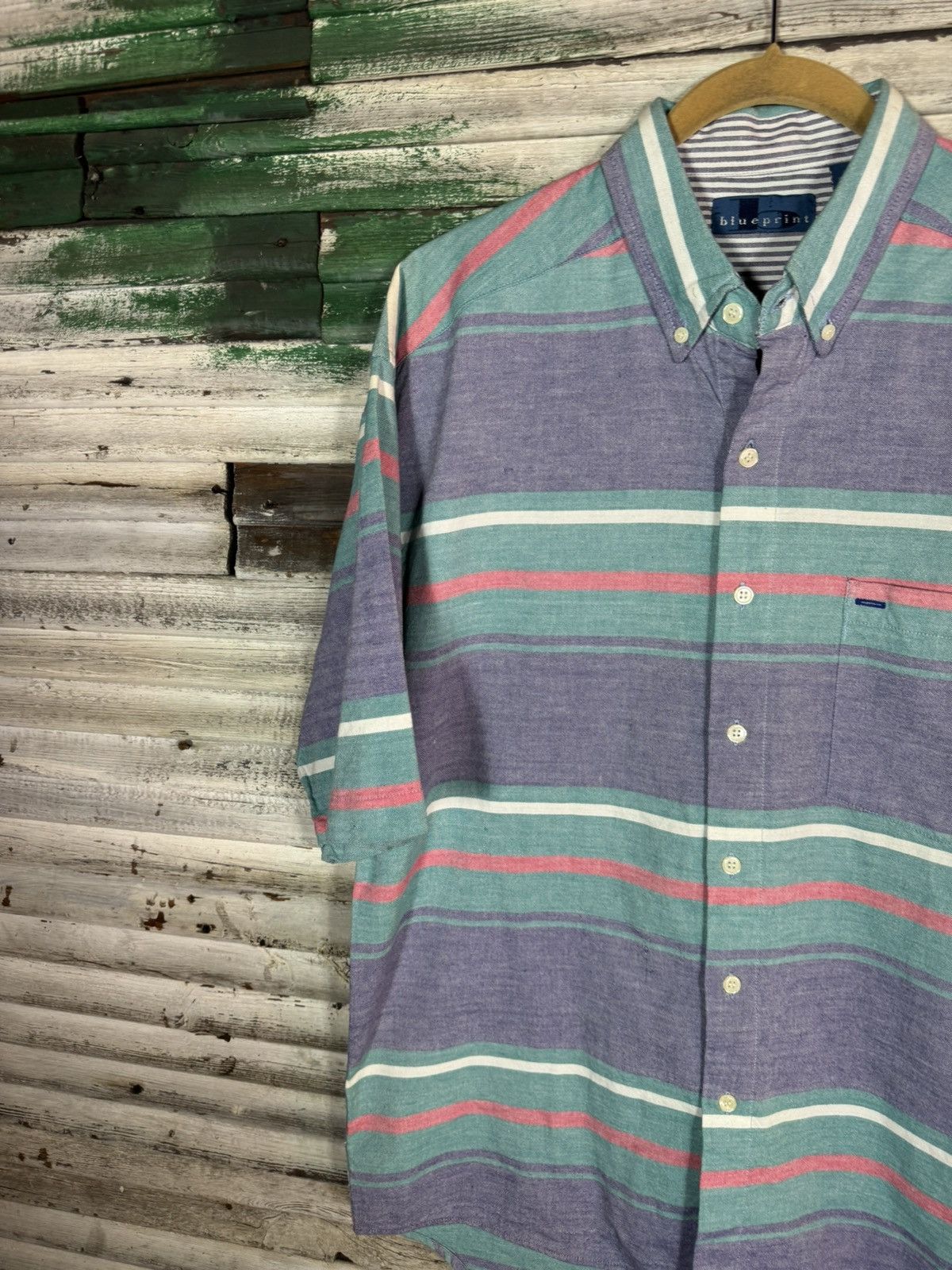 Vintage Vintage Striped Purple Shirt Size US L / EU 52-54 / 3 - 3 Thumbnail