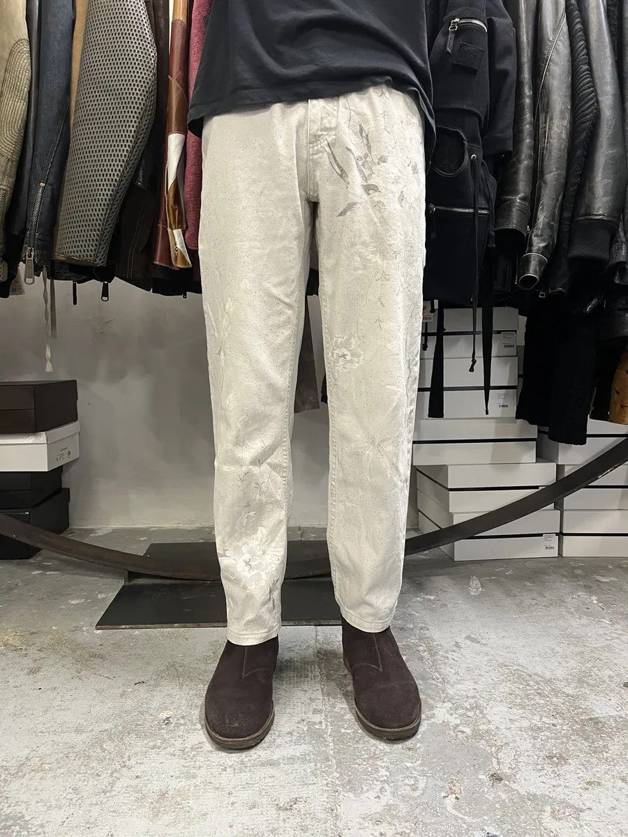 Roberto Cavalli 2000s Roberto Cavalli Grey Flowers Archive Pants Size 25" / US 0 / IT 36 - 2 Thumbnail