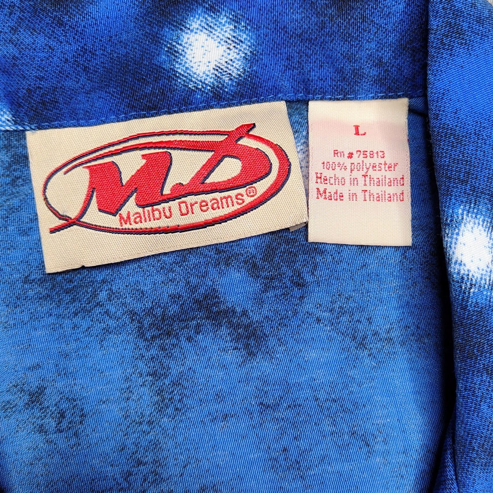 Vintage VTG Malibu Dreams Men Large Bald Eagle & Motorcycle Chopper All Over Print Button-Down Shirt Size US L / EU 52-54 / 3 - 4 Thumbnail