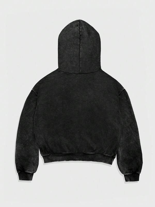Japanese Brand Embroidery Black Washed Men women Hoodie Size US M / EU 48-50 / 2 - 2 Thumbnail