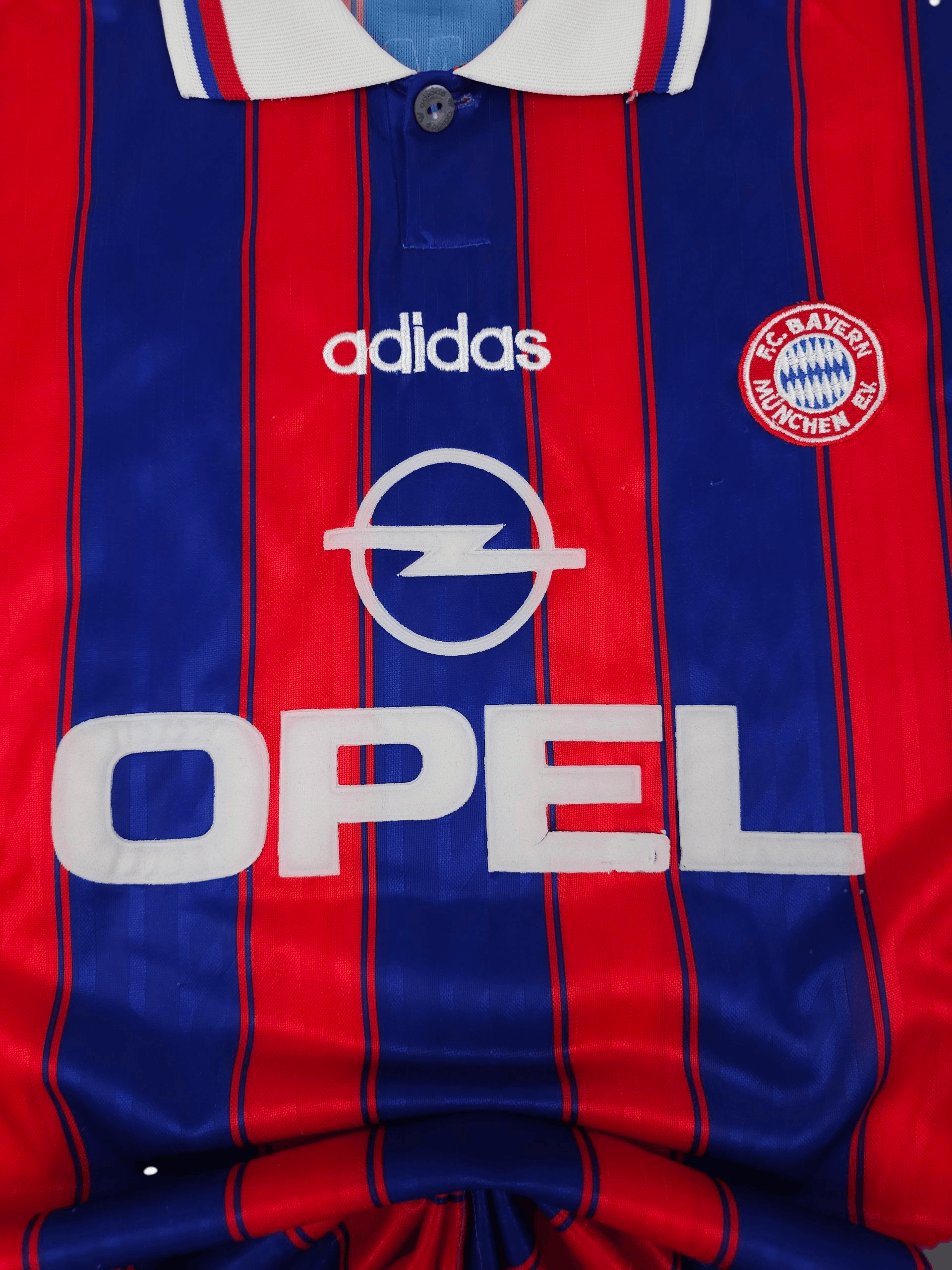 Adidas 💎 1995-1997 Bayern Munich Vintage Scholl Home Soccer Jersey Size US XXL / EU 58 / 5 - 3 Thumbnail