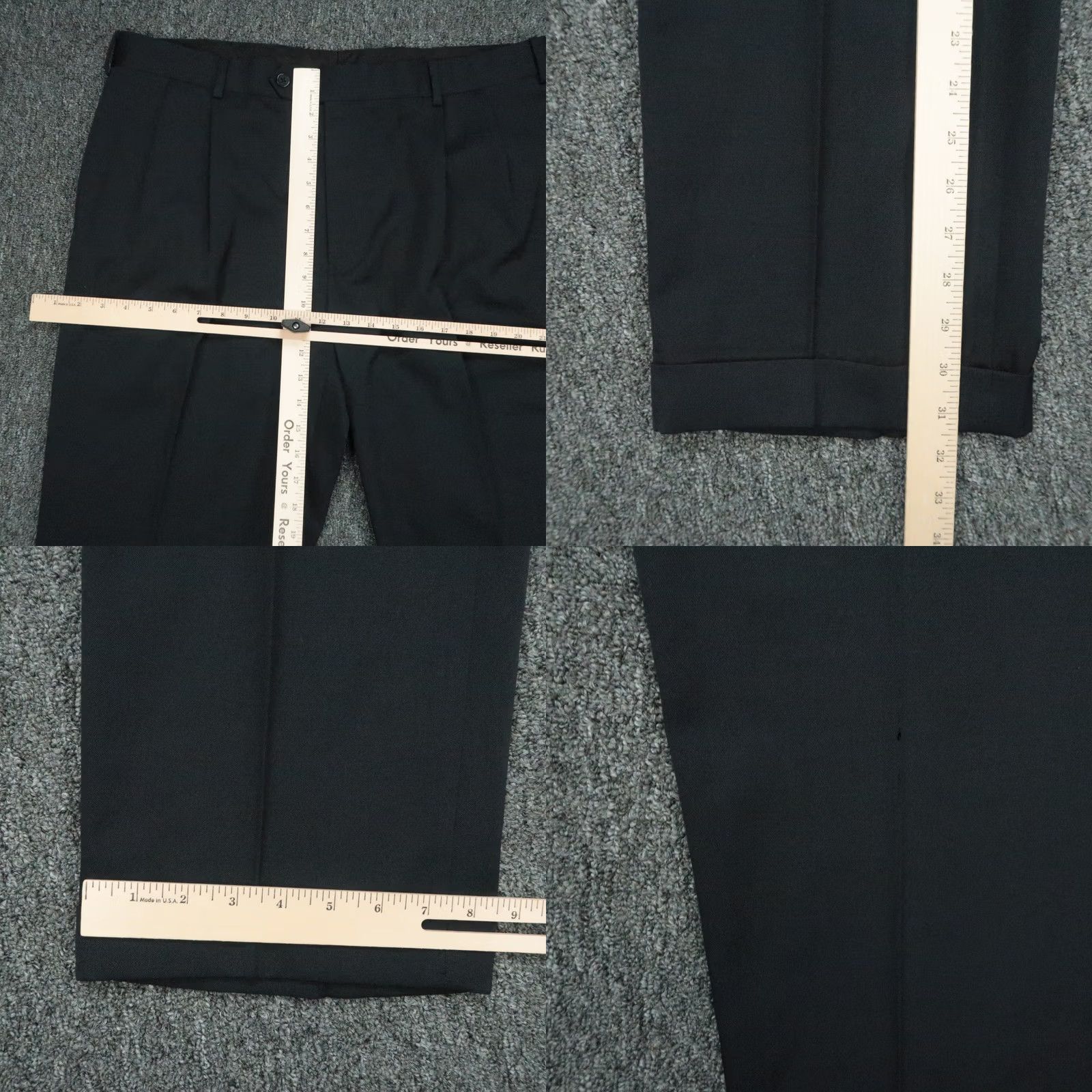 Brooks Brothers Brooks Brothers Mens Pants Black Wool Madison Fit Double Pleat Cuffed 38x32 Size US 38 / EU 54 - 8 Thumbnail