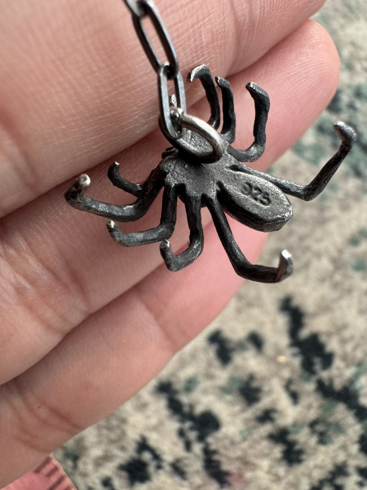 Jewelry VINTAGE 925 STEELING SILVER SPUDER PENCANT NECKLACE Size ONE SIZE - 5 Thumbnail
