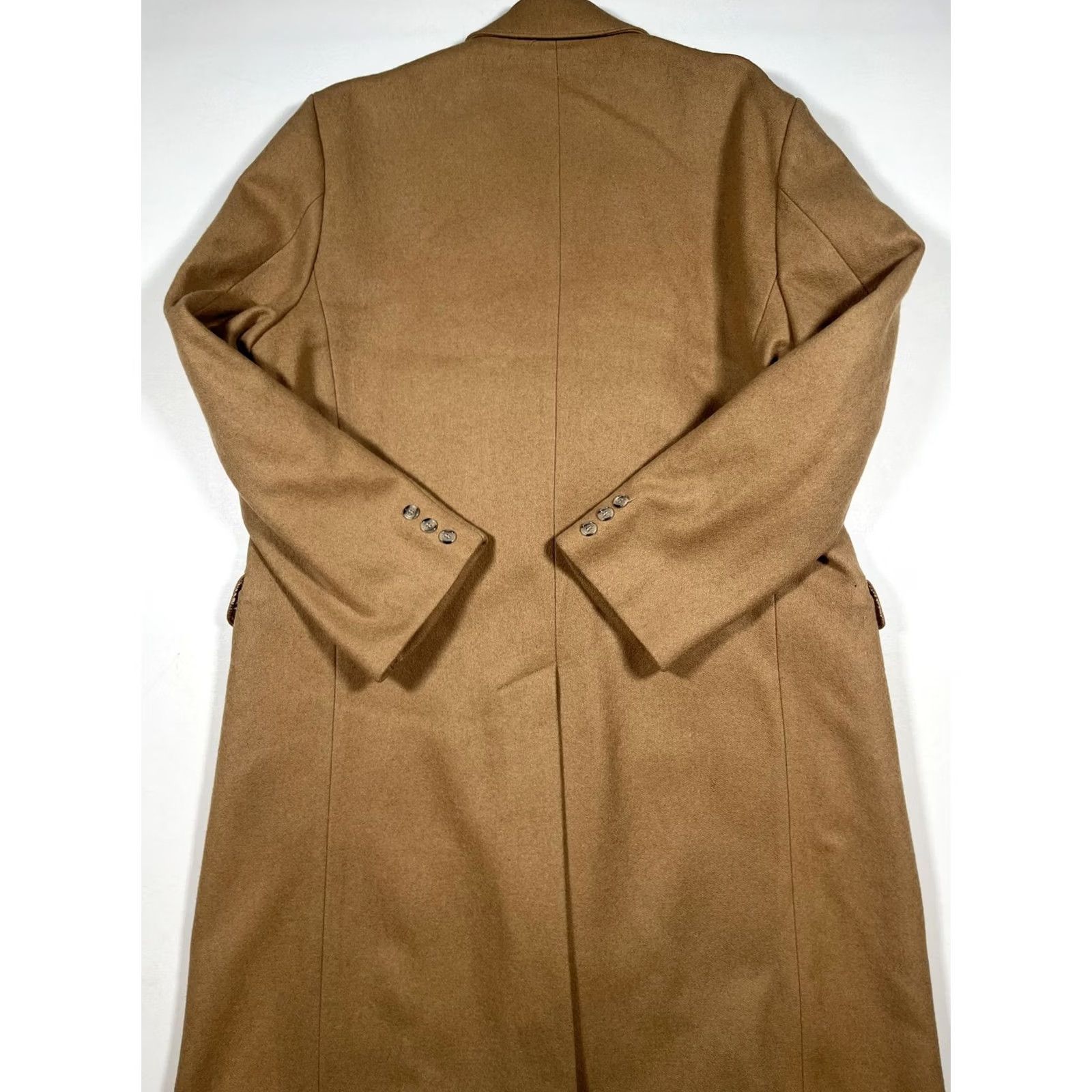 Vintage VINTAGE Botany 500 Coat Mens 44R Beige Wool Lined Overcoat Made USA 80s 90s Size US S / EU 44-46 / 1 - 2 Thumbnail