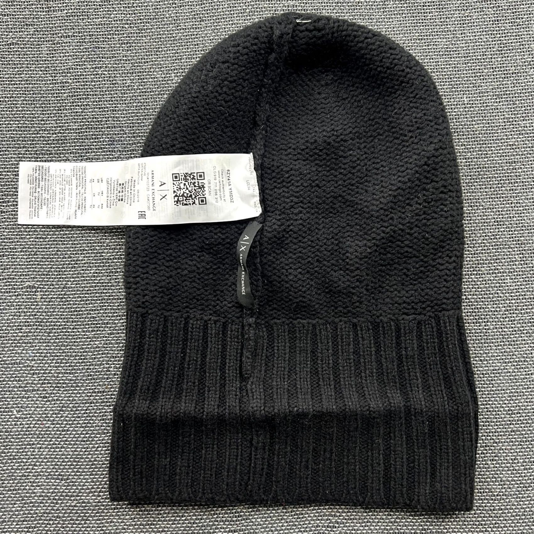 Armani Exchange Armani Exchange Beanie Hat One Size Black Pink Wool Blend Fuzzy Womens Knitted Size ONE SIZE - 6 Thumbnail