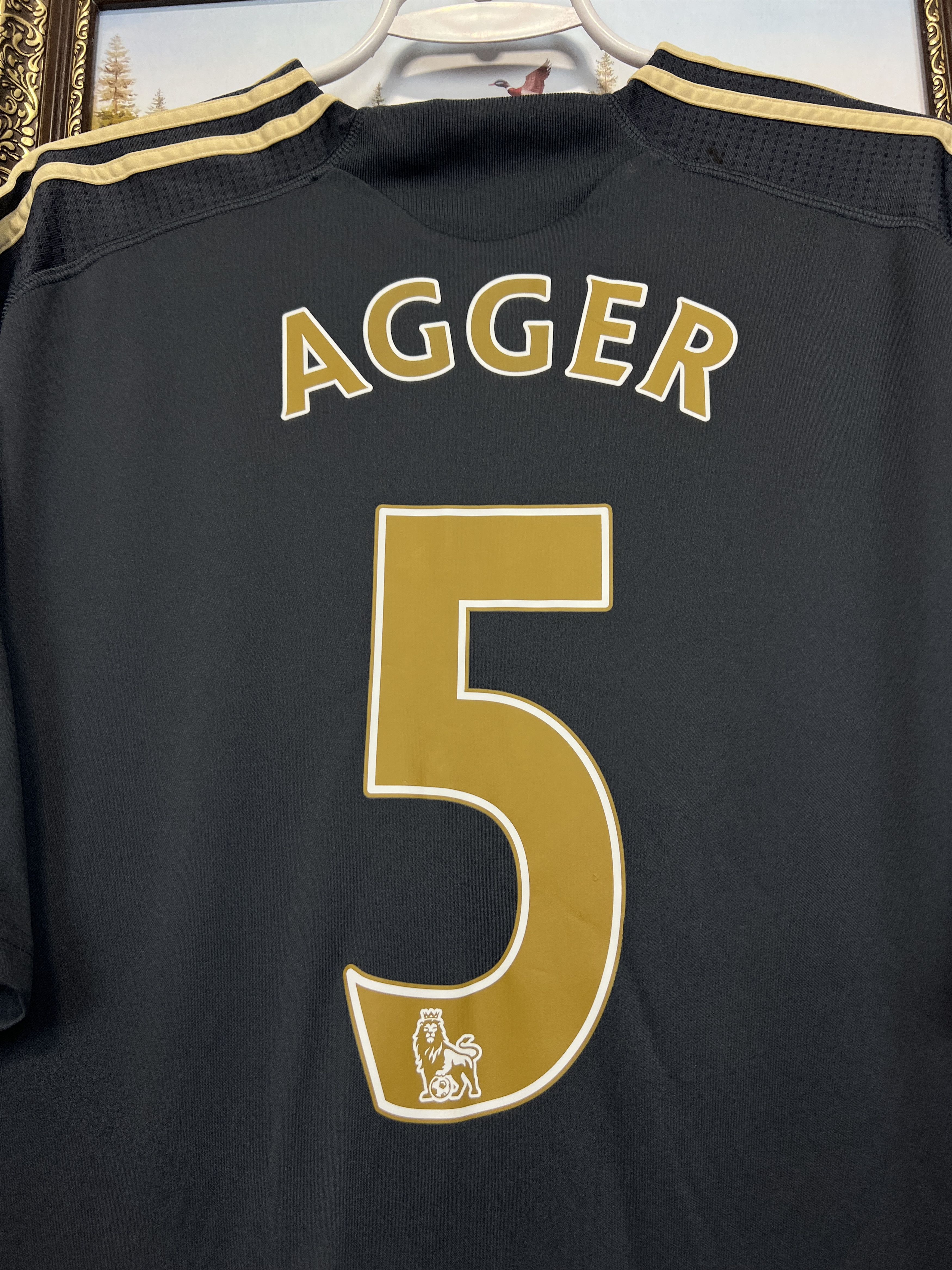 Adidas Liverpool Away football shirt Soccer #5 Agger Jersey Trikot Size US XXL / EU 58 / 5 - 10 Thumbnail