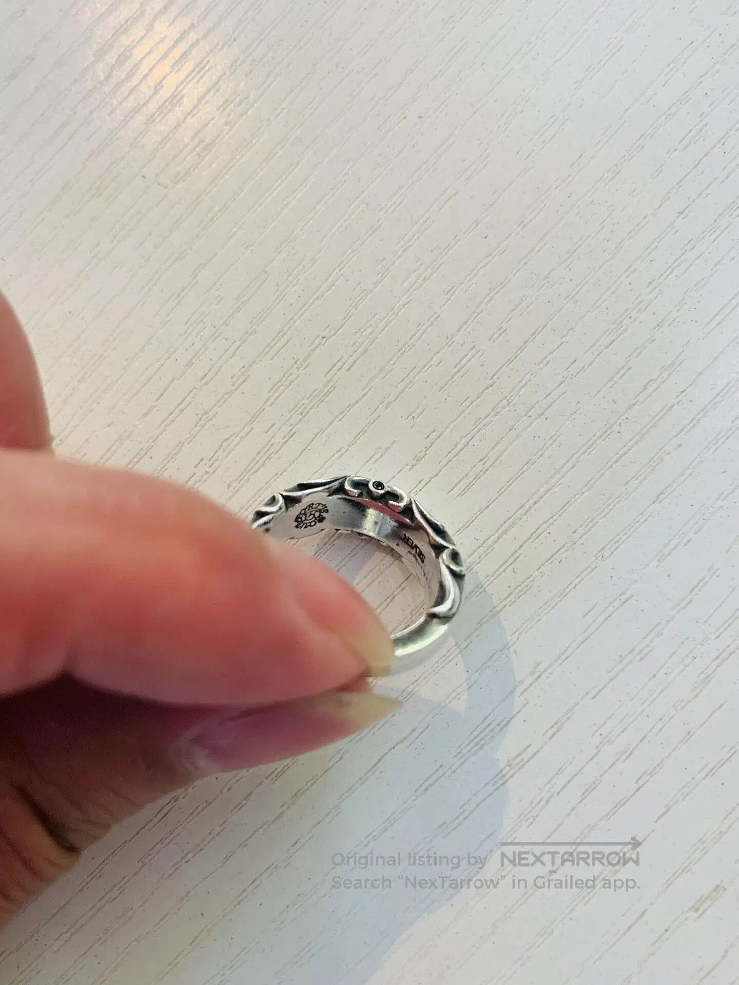 AQUA Silver925 Japanese Ring Size 9. Size ONE SIZE - 4 Thumbnail