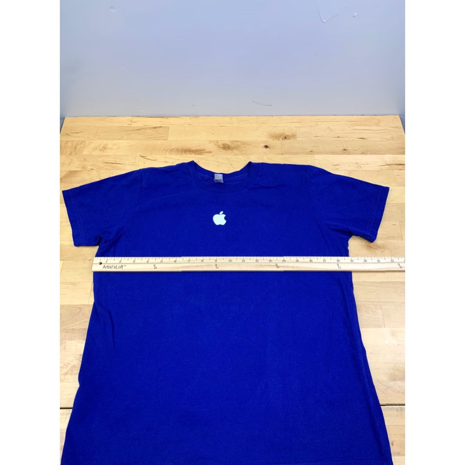 American Apparel Apple Shirt Unisex Adults T-Shirt Short Sleeve Blue Size M Logo Tech 11459 16(M) Classic Geek Nerd Size M / US 6-8 / IT 42-44 - 4 Thumbnail