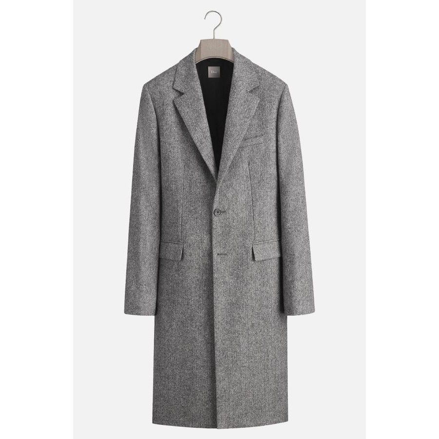 Dior DIOR Gray Wool Long Classic Coat New & Authentic (Men's size Size US M / EU 48-50 / 2 - 1 Preview