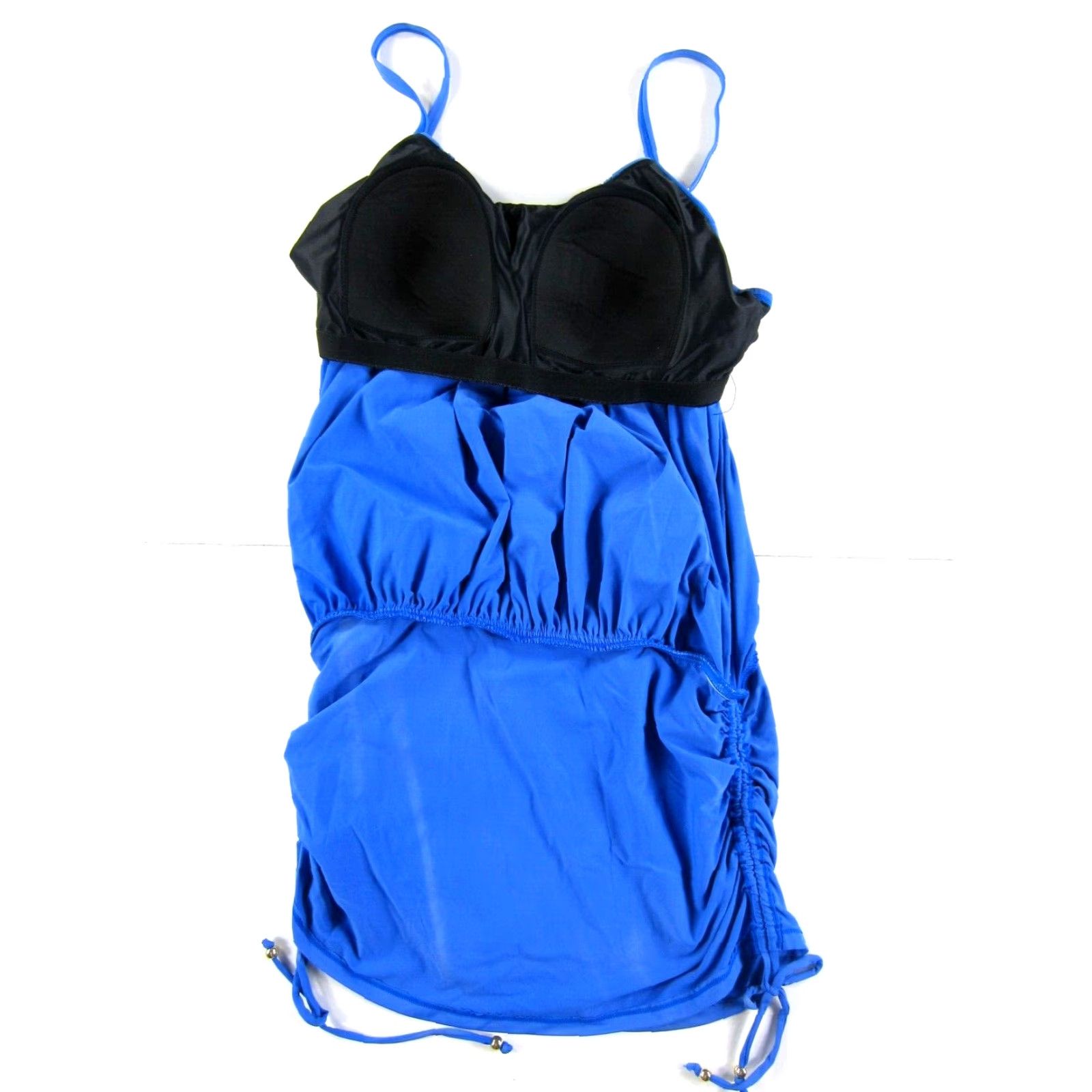 Vintage NWT Love My Curves Blue Tie Dye Tummy Control Cover Up Long Tankini Swim Top 14 Size XL / US 12-14 / IT 48-50 - 2 Thumbnail