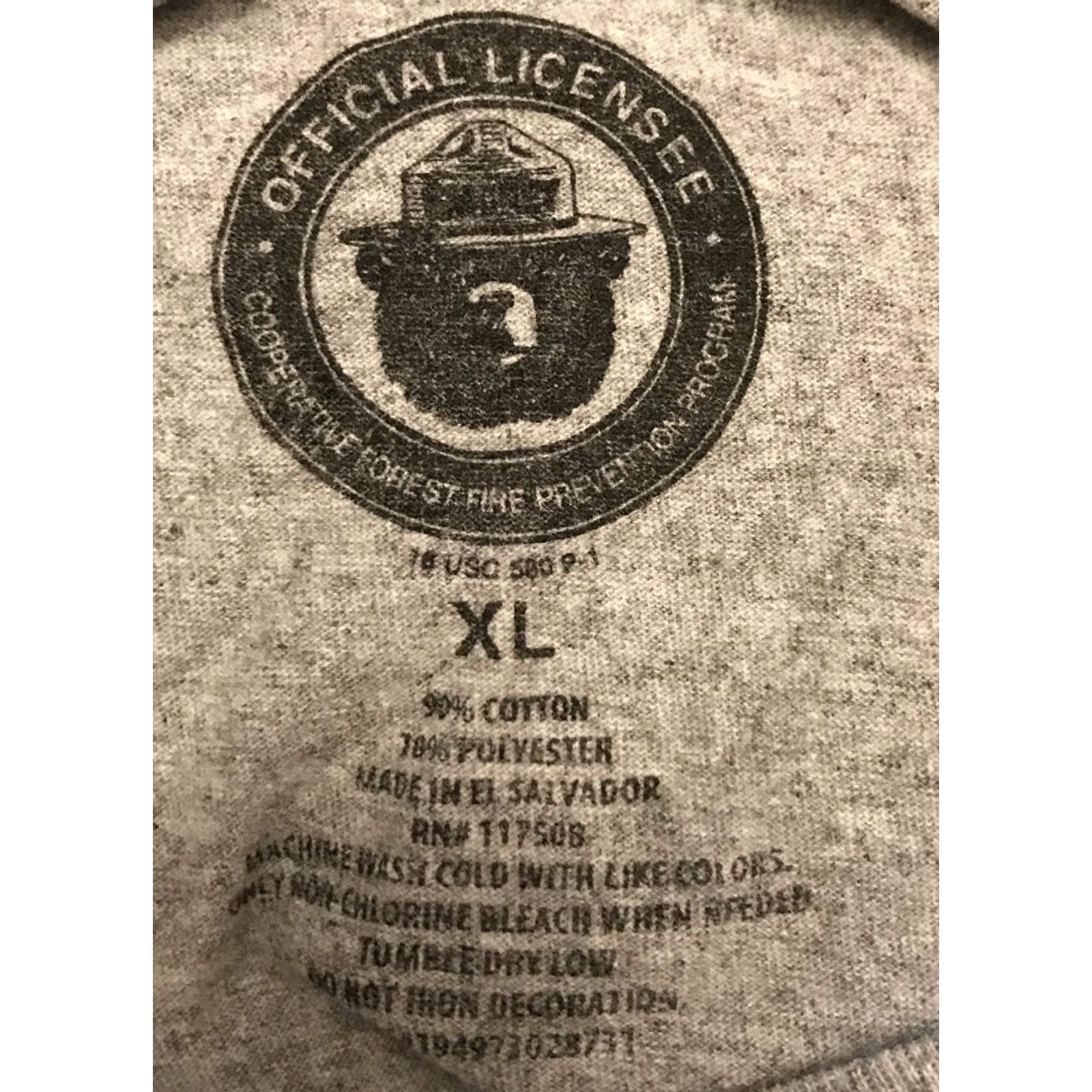 Vintage Smokey The Bear XL Official "IF NOT YOU, WHO?" Gray T-Shirt Forest Fires 1005 Mens XL Gray Fire Crew Neck Short Sleeve Shirt Size US XL / EU 56 / 4 - 4 Thumbnail