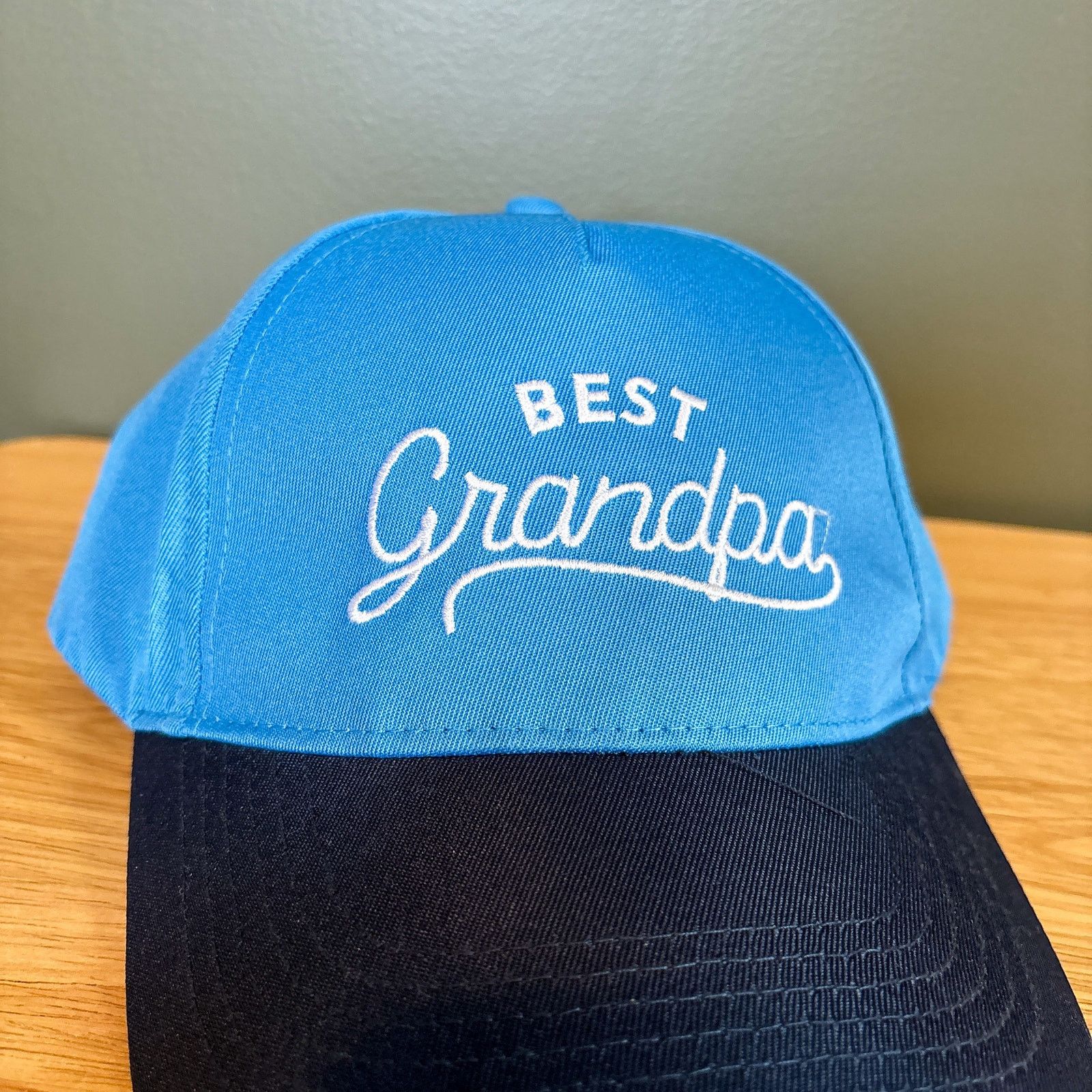 Other Best Grandpa Blue Embroidered Velcro Hat Size ONE SIZE - 2 Thumbnail