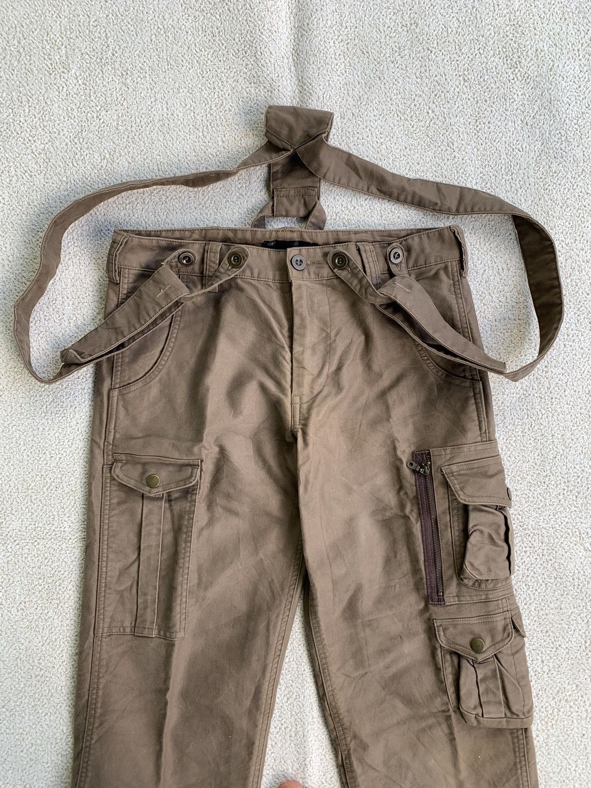 Japanese Brand × Le Grande Bleu (L.G.B.) × Vintage VTG 00s Bicolbird design Strap Cargo Pants Size US 30 / EU 46 - 5 Thumbnail
