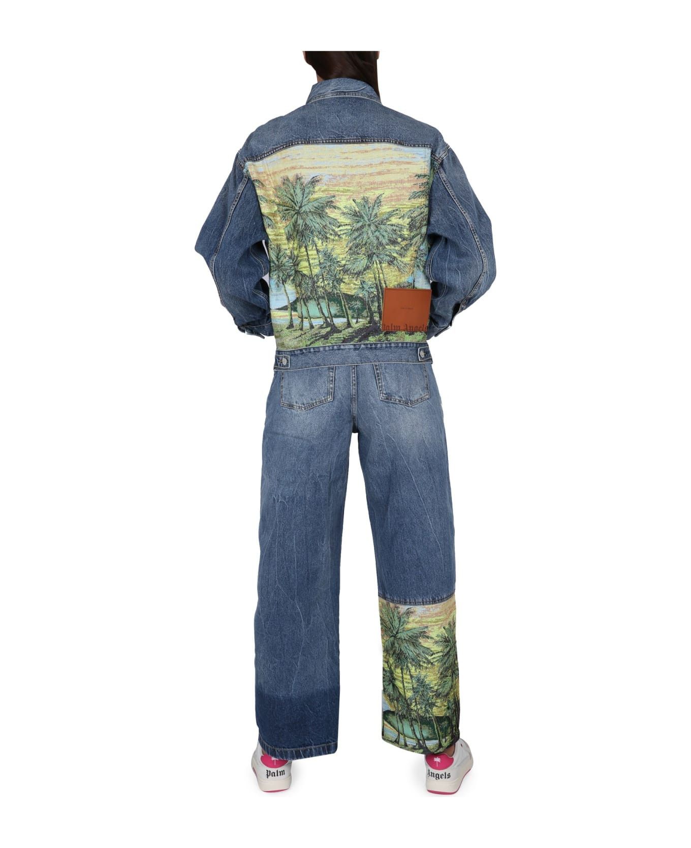 Palm Angels o1y1125 Denim Jacket in Blue Size S / US 4 / IT 40 - 3 Thumbnail