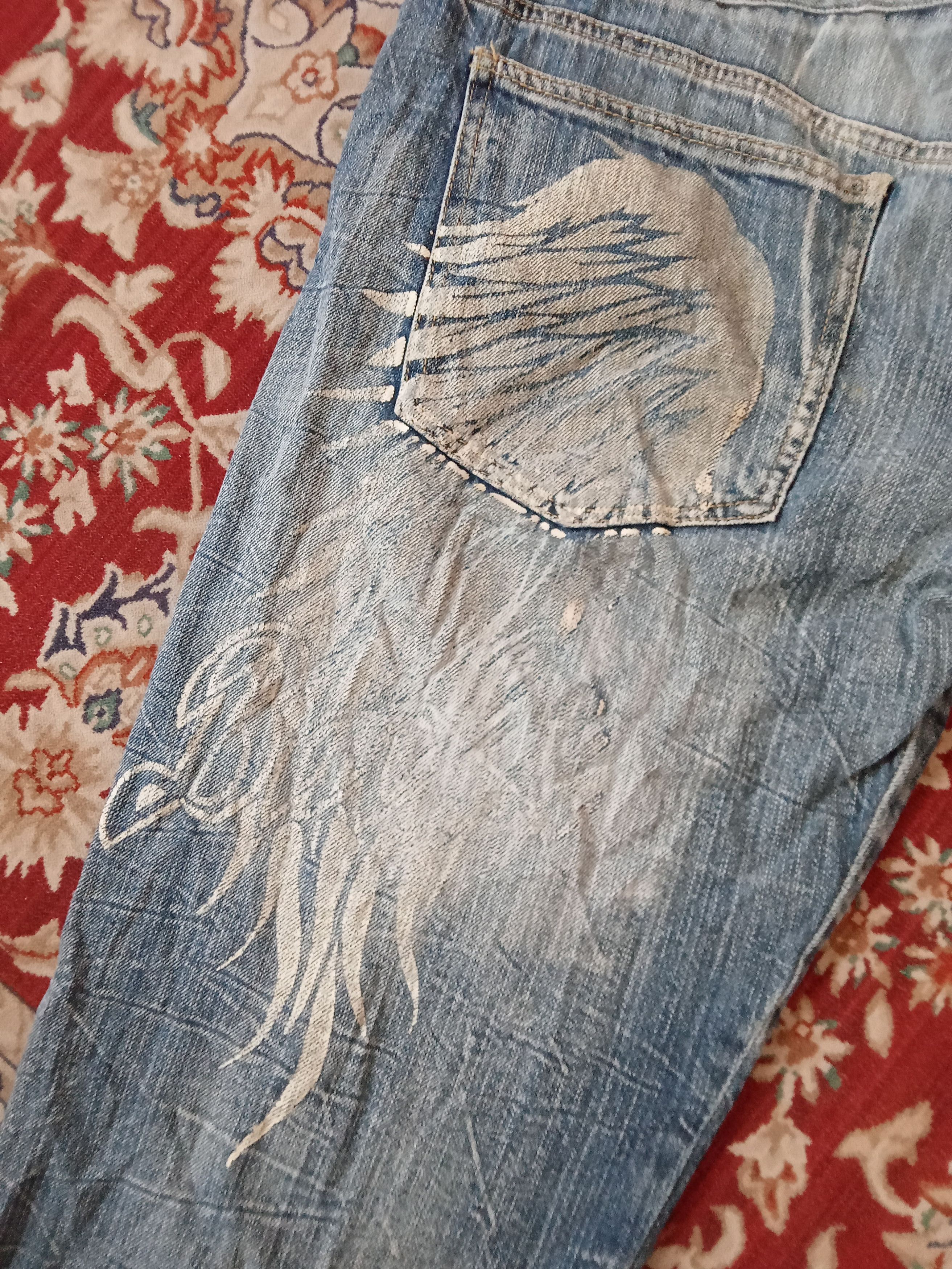 Japanese Brand Back & Forth Distressed Double Waist Jeans Size US 39 - 5 Thumbnail