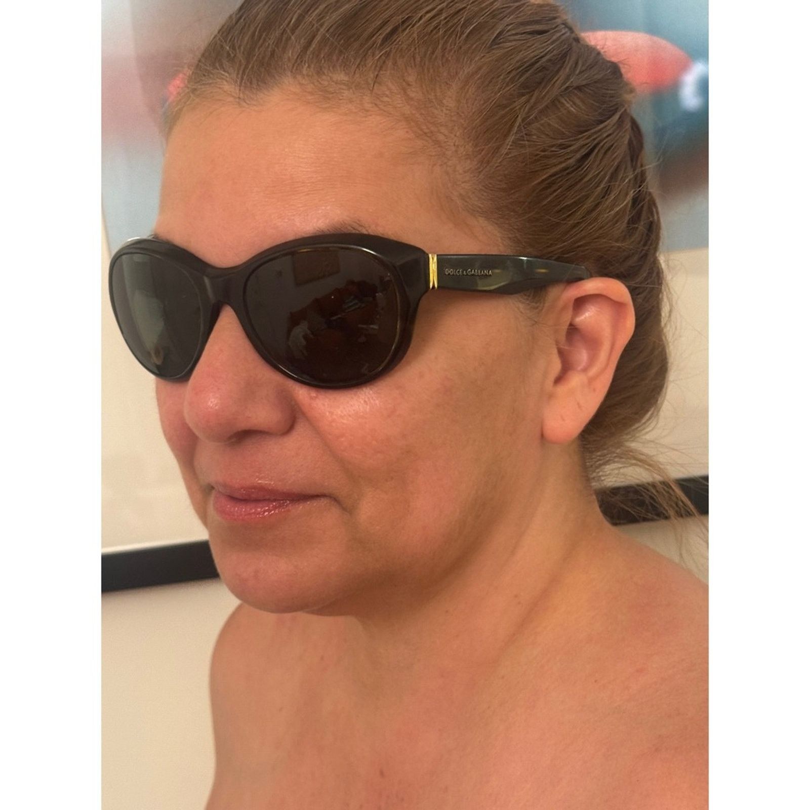 Dolce & Gabbana D&G 6052 Wraparound Sunglasses Brown Tortoise Y2K Italy 135 Size ONE SIZE - 7 Thumbnail